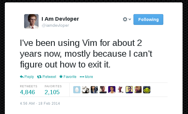 vim joke